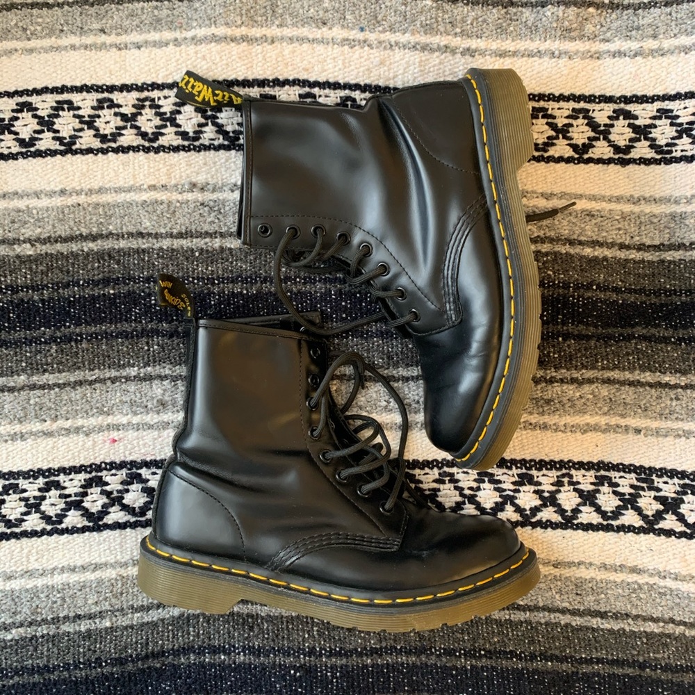 Dr Marten Black Combat Boots